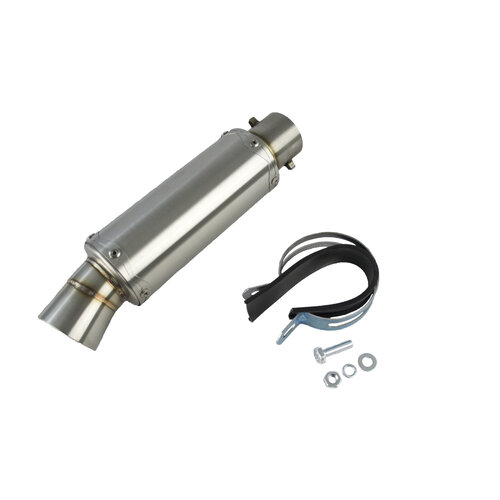 190MM Pot d'échappement universel en acier inoxydable avec entrée 51MM, type 2