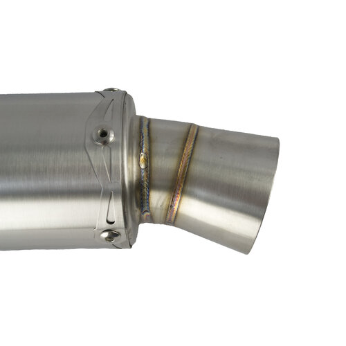 190MM Universeller Edelstahl-Endschalldämpfer mit 51MM Einlass, Typ 2