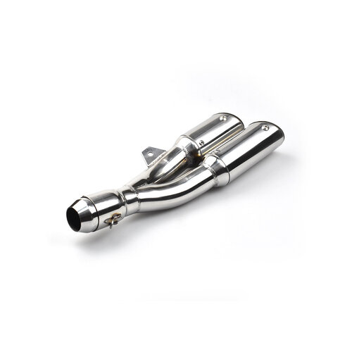 Twin Muffler Stainless Steel 51mm