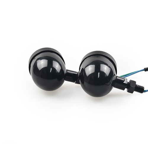 Set Old school Black & Transparent Bullet Turn Signals