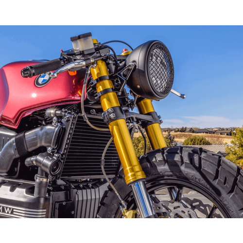 7 " Matte Black Classic Multi Projector LED Headlight + Mesh Grid