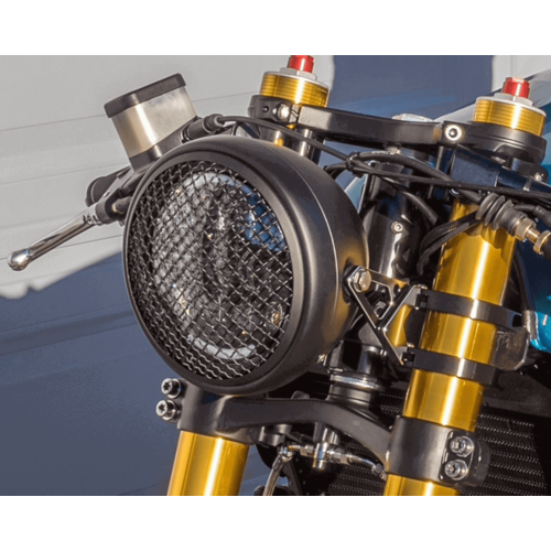 7 " Matte Black Classic Multi Projector LED Headlight + Mesh Grid