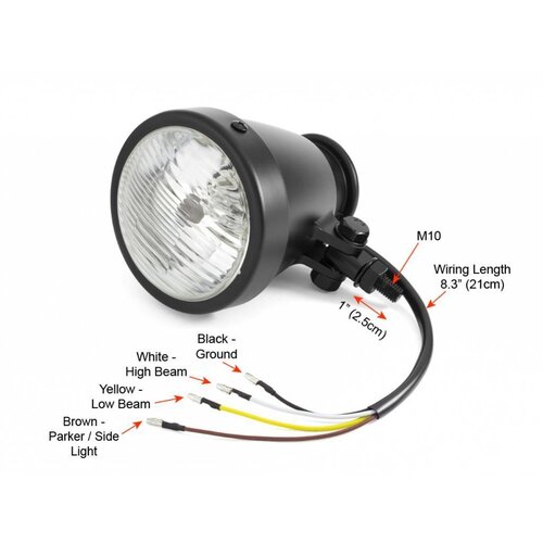 4.5" Vintage Aluminium Headlight