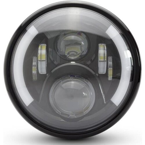 7 " Multi LED Headlight + Indicators Black Type 2
