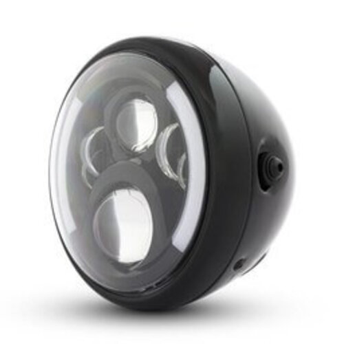 7 " Faro Multi LED + Indicadores Negro Tipo 2