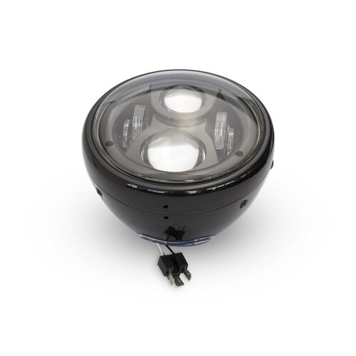 Cafe Racer Multi LED Koplamp 7" Zwart