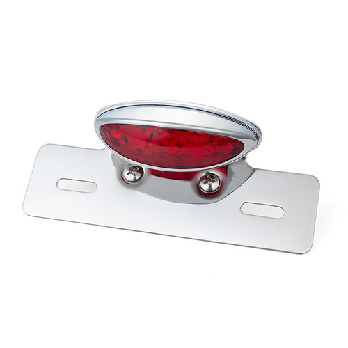 LED Chrome Rücklicht mit Kennzeichenhalter