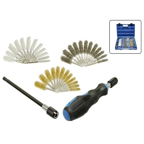 Hofftech Brush set Nylon / Steel / Brass 38 pieces