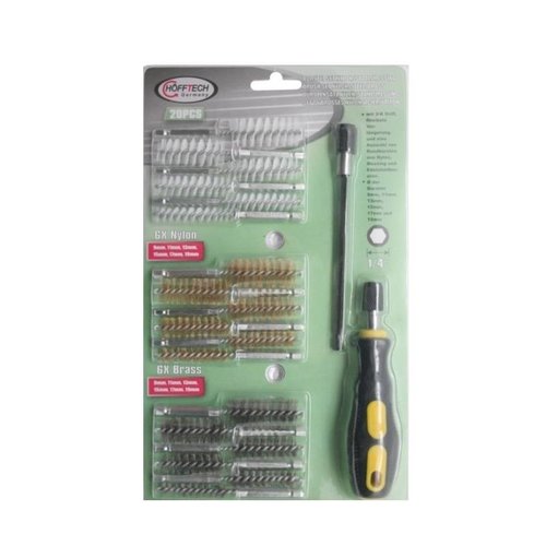 Hofftech Kit de brosses nylon / acier / laiton - 20 pièces