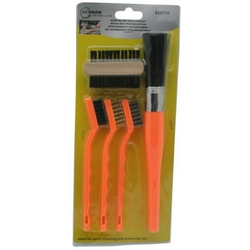 Kit de brosses nylon / acier / laiton - 5 pièces