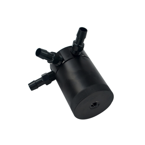 3-Port Aluminium Oil Catch Tank Black