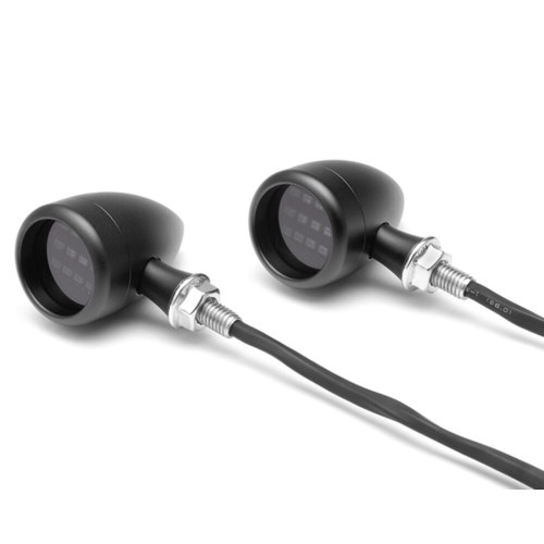 Paire de clignotants et feux arrière Bullet "Truro" - Noir