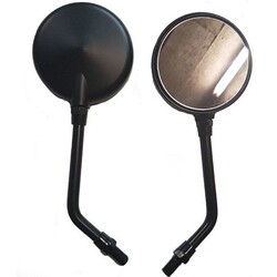 Pair Of Mirrors - Round Black