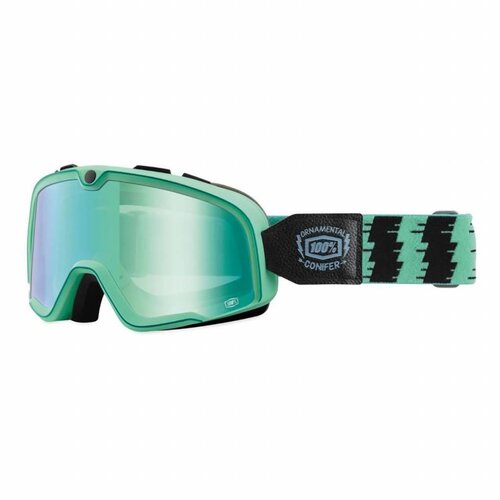 100% Barstow Ornamental Conifer Custom Goggles - Mirror Green Lens