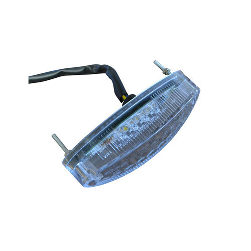 Feu arrière à LED ovale et transparent