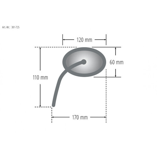 Mirror FERRARA, universal (Black or Chrome)