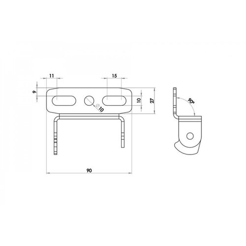 Support de plaque d'immatriculation Universal Type 7