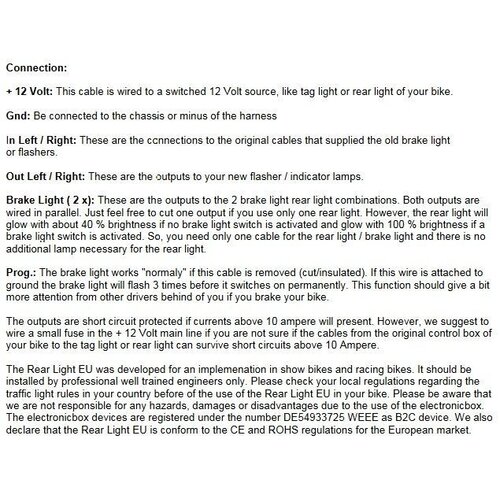 Axel Joost Elektronik Rücklicht EU