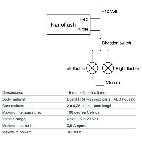 Axel Joost Elektronik Nanoflash Turn Signal Relay