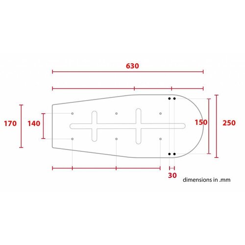 63cm x 25cm Tuck N 'Roll Cafe Racer Seat Schwarz 6