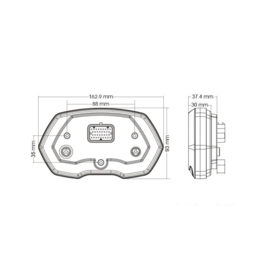 KOSO RXF avec écran LCD High-tech TFT BA044000