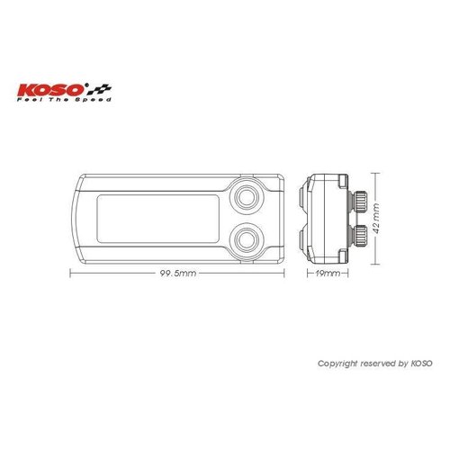 KOSO Indicateur de rapport air-carburant à bande large (Lambda)