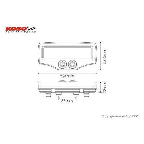 KOSO Double Thermomètre EGT