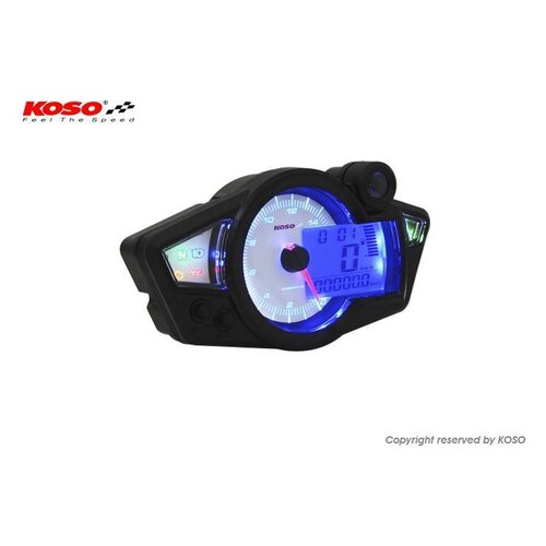 KOSO KOSO RX1N GP Style White with Blue Backlight