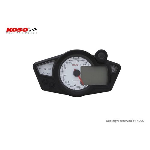 KOSO KOSO RX1N GP Style White with Blue Backlight