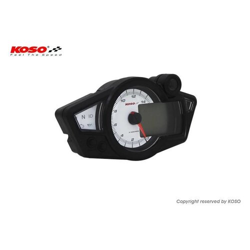 KOSO KOSO RX1N GP Style White with Blue Backlight