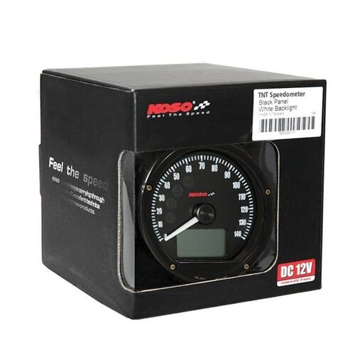 KOSO D75 Speedometer Black Dial / Surface / Aperture 0-140 km / h od