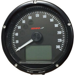 D75 Tachometer Schwarzem Ziffernblatt/Oberflaeche/Blende 0-240 km/h ode