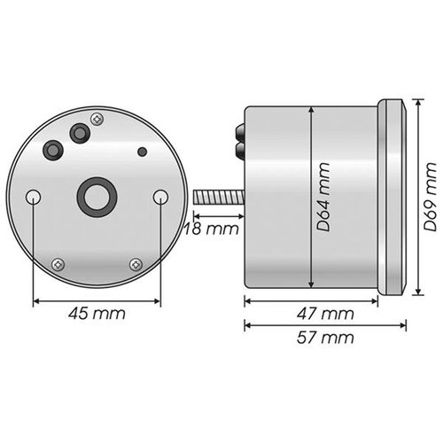 KOSO D64 Street Style Speedometer + Indicator Lights (Max 160 km / h / mph)