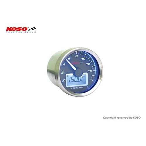 KOSO D55 GP Style Tachometer/Thermometer (max. 9,000 RPM black)