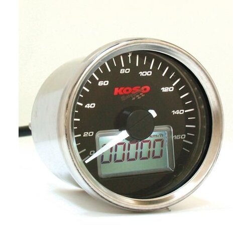 (max 160 km/h) D55 GP Style Speedometer Black, White Backlight