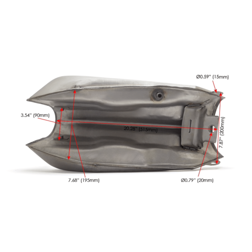 Honda Style Universal unbemalter 9L Kraftstofftank