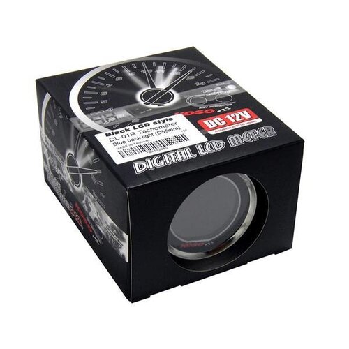 KOSO (max 360km/h )D55 DL-01S Snelheidsmeter (Zwart LCD - Blauw)