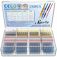 Kit de connecteurs de fils à souder Nano 250 pièces isolés