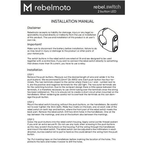 Rebelmoto REBEL SWITCH 3 button – Polished 1"