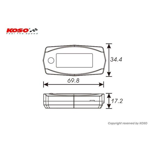 KOSO Mini 4 - RPM Tachometer