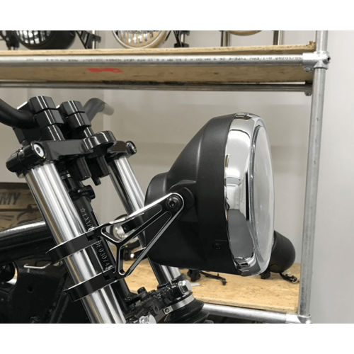 Phare à LED multi-projecteurs de 7", noir et chrome