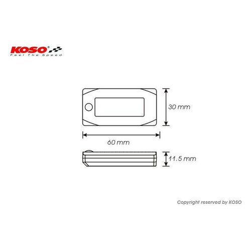 KOSO Dual Thermometer Mini 3 (met achtergrondverlichting)