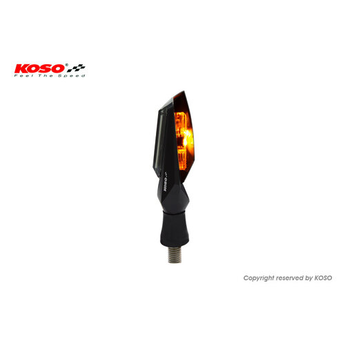 KOSO Voyant LED Mars, noir, verre fumé