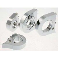 Chrome meter case bracket for 1 1/4" Handlebar