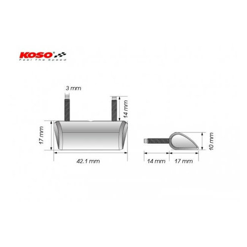 KOSO LED kentekenplaatverlichting, Drop (zwart)