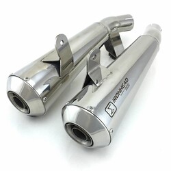 Ironhead Muffler for Triumph Bonneville T120, 16- Chrome E-marked