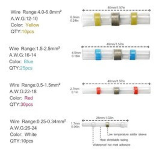 Solder Seal Wire Connector (Minimale bestelaantal = 10)