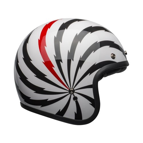 Bell  Custom 500 DLX SE Helm Vertigo Glanzend Wit / Zwart / Rood