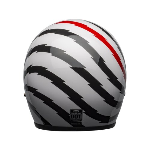 Bell  Custom 500 DLX SE Helm Vertigo Glanzend Wit / Zwart / Rood