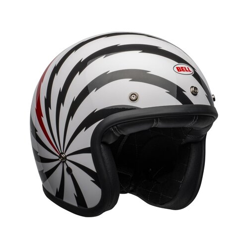 Bell  Custom 500 DLX SE Helm Vertigo Glanzend Wit / Zwart / Rood